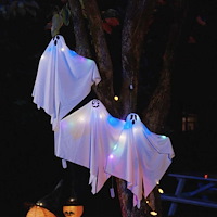 vidaXL Halloween Hängande Spöke 3 pcs Vit 52 x 62 cm Polyester