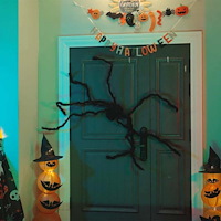 vidaXL Halloween Spindel Dekoration 3 pcs Svart 200 cm