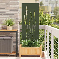 vidaXL Trädgårds integritetsskärm Olivgrön 50 x 140 cm Kallvalsat stål
