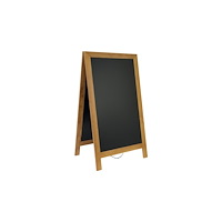 Securit Gadesilt Securit® Deluxe 70x125 cm stort A-skilt  teak farve...