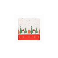 PAPSTAR Servett Xmas Trees 3-lags 33x33cm 100/fp