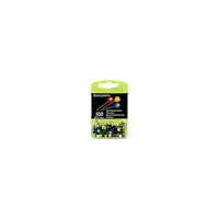 EXACOMPTA Exacompta - tryckstift - avrundad - 4 mm huvuddiameter, 15 mm nål - blandade färger - paket med 100