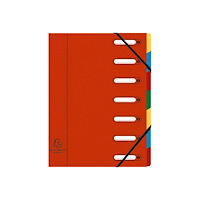 EXACOMPTA Exacompta Nature Future Harmonika - klassifikationsmapp - 7 delar - tabbad - fläckröd