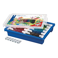 STAEDTLER STAEDTLER Noris colour 185 - färgpenna - svart, röd, blå, grön, ljusblå, orange, magenta, persika, ljusgul, mörkt malvaf...