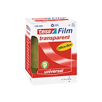 Beiersdorf Tesafilm kontorstejp - 19 mm x 66 m - genomskinlig (paket om 8)