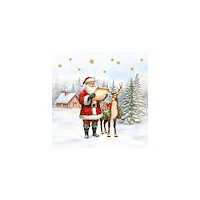 PAPSTAR Servett Dear Santa 3-lags 33x33cm 20/fp