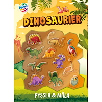 Legind A/S Pyssla och måla : Dinosaurier, med 3D klistermärken (häftad)