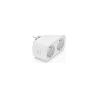 WOOX WOOX R6153 smart dubbelkontakt med energimätare och skyddsjo...
