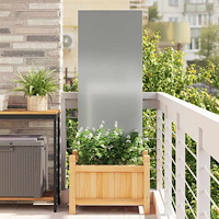 vidaXL Trädgårds integritetsskärm Silver 50 x 140 cm Galvaniserat stål