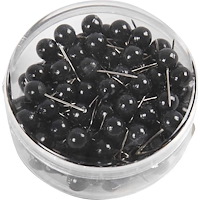 Büngers Kortnål 15 mm sort