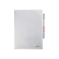 Durable DURABLE - klassifikationsmapp - för A4 - tabbad - transparent (paket om 5)