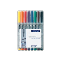 STAEDTLER STAEDTLER Lumocolor 315 - markering - svart, röd, blå, grön, gul, orange, brun, violett (paket om 8)