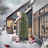 vidaXL Konstgjord julgran Grön 240 cm PVC och stål och plast