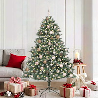 vidaXL Konstgjord julgran Grön 180 cm PVC och Plast och Stål