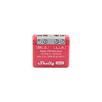 Shelly Shelly 1PM Mini Gen4 - smart omkopplare - 802.11b/g/n/ax, Bluetooth 5.0, ZigBee - röd, musgrå