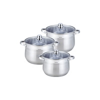 KLAUSBERG Set of 3 pots made of high quality stainless steel KLAUSBERG...