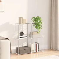 vidaXL Förvaringshylla med hylla vit 43 x 27 x 90 cm Aluminium