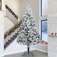 vidaXL Konstgjord Förbelyst Julgran med Bollsats Grön 400 cm PVC