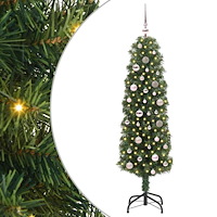 vidaXL Konstgjord julgran Grön 150 cm PVC och stål och plast