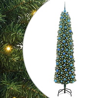 vidaXL Konstgjord julgran Grön 240 cm PVC och stål och plast