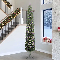 vidaXL Konstgjord julgran Grön 300 cm PVC och stål och plast