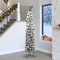 vidaXL Konstgjord julgran Grön 240 cm PVC och stål och plast