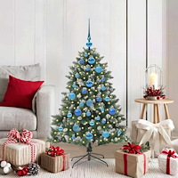 vidaXL Konstgjord julgran Grön 120 cm PVC och Plast och Stål