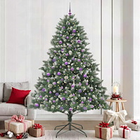 vidaXL Konstgjord julgran med 300 LED-lampor Grön 160 x 160 x 240 cm