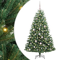 vidaXL Plast Hingad Julgran Grön 150 cm PVC och metall