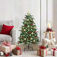 vidaXL Konstgjord julgran Grön 120 cm PVC och Metall och Plast