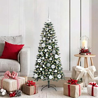 vidaXL Konstgjord julgran Grön 120 cm PVC och Plast och Stål