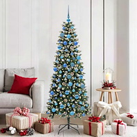 vidaXL Konstgjord julgran Grön 76 x 76 x 180 cm PVC och Plast och Stål