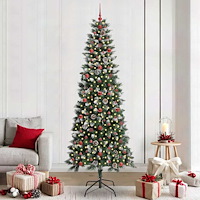 vidaXL Konstgjord julgran Grön 96 x 96 x 240 cm PVC och Plast och Stål