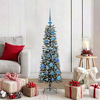 vidaXL Konstgjord julgran med 150 LED-lampor Grön 40,5 x 40,5 x 120 cm