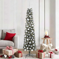 vidaXL Konstgjord julgran med 300 LED-lampor Grön 50.5 x 50.5 x 180 cm