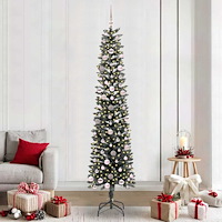 vidaXL Konstgjord julgran Grön 58 x 58 x 240 cm PVC och Plast och Stål