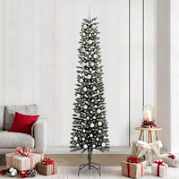 vidaXL Konstgjord julgran Grön 240 cm PVC och Plast och Stål