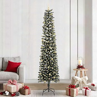 vidaXL Konstgjord julgran Grön 58 x 58 x 240 cm PVC och Plast och Stål