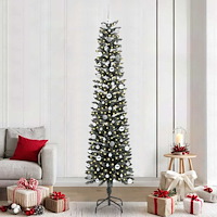 vidaXL Konstgjord julgran Grön 58 x 58 x 240 cm PVC och Plast och Stål