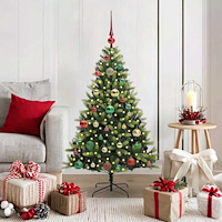 vidaXL Konstgjort Fällbart Julträd 150 LEDs Grön 120 cm PVC och PE
