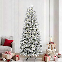 vidaXL Konstgjord julgran Vit 240 cm PVC, Plast, Stål och PE