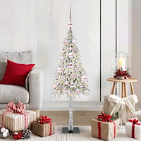 vidaXL Julgran med 150 LED-lampor med stativ Vit 120 cm PE och Stål