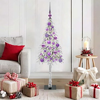 vidaXL Julgran med 150 LED-lampor med stativ Vit 120 cm PE och Stål