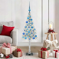 vidaXL Julgran med 150 LED-lampor med stativ Vit 120 cm PE och Stål