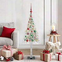 vidaXL Julgran med 150 LED-lampor med stativ Vit 120 cm PE och Stål