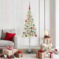 vidaXL Julgran med 150 LED-lampor med stativ Vit 150 cm PE och Stål