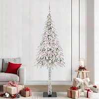 vidaXL Julgran med 300 LED-lampor med stativ Vit 210 cm PE och Stål