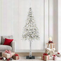 vidaXL Julgran med 300 LED-lampor med stativ Vit 210 cm PE och Stål