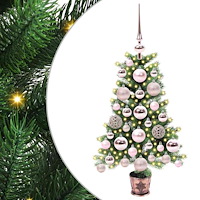 vidaXL Julgran med 150 LED-lampor med stativ Grön 65 cm PE