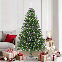 vidaXL Julgran med 300 LED-lampor med stativ Grön 180 cm PE